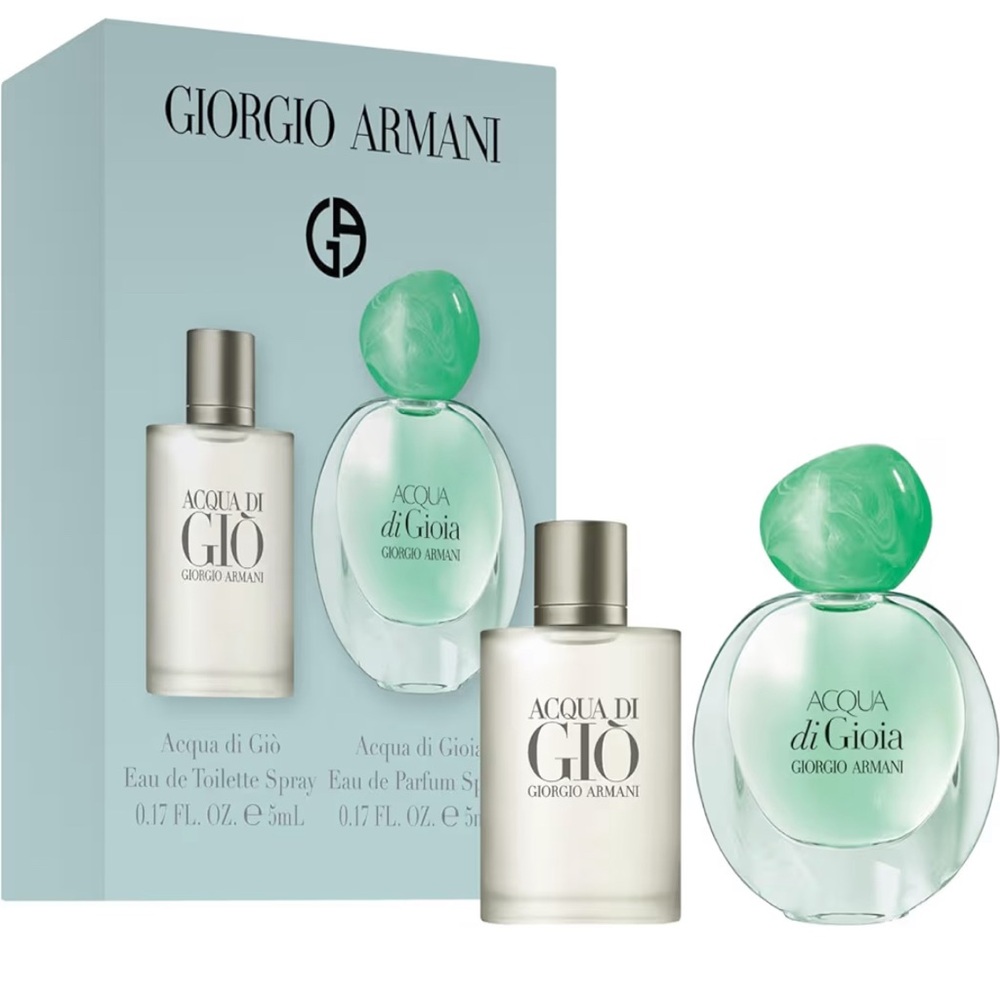 Giorgio Armani mini gift at men’s and women’s duo